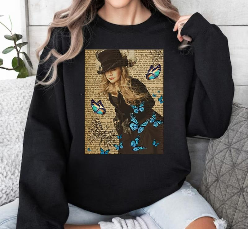 Stevie Nicks Butterfly Retro Dreamcatcher Shirt Sweatshirt Hoodie, Stevie Nicks 2024 Tour Shirt, Tour 2024 Tee, Music Tour Shirt, Stevie Shirt Fan Gift