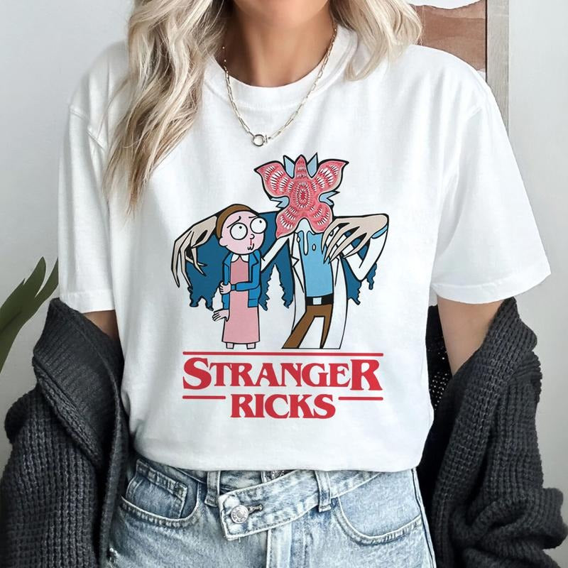 Stranger Things Stranger Ricks Shirt Rick Sanchez And Morty Movie Shirt Scaary Spooky Horrow Shirt Halloween Party Shirt