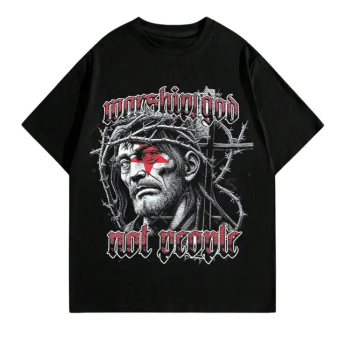 Street Life Men's Short Sleeve T-Shirt With Character & Letter Print T-Shirt, Sweatshirt, Hoodie Size S- 3XL,Gift For Women Top Womenswear Underwear