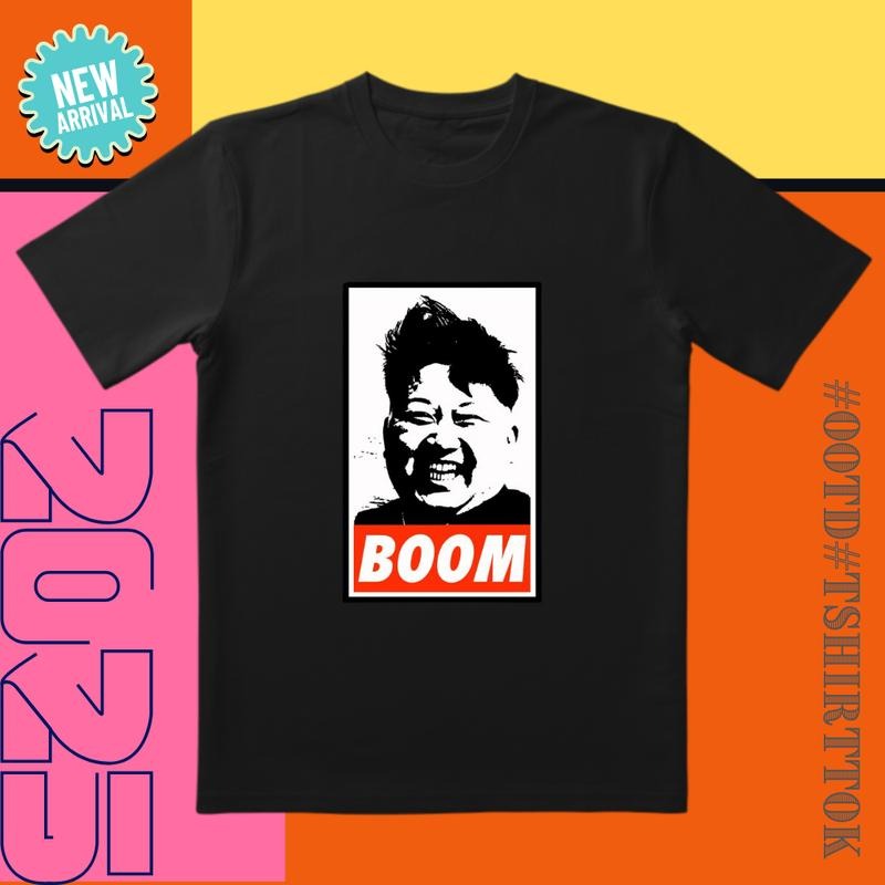 Black-White 'BOOM' Tee | Minimalist Design | Daily/Street Style Masterpiece