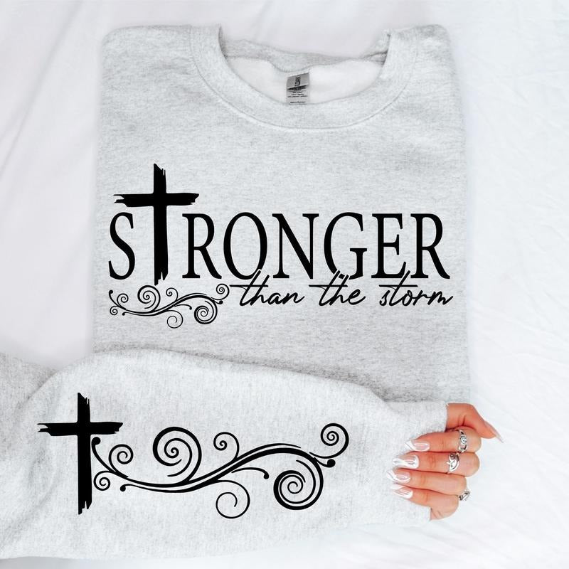 Stronger Than The Storm Shirt Shirt, Motivational Mom Sleeve Shirt Design Shirt, Positive Mom Quotes Shirt Shirt, Mama Life Trendy Shirt Shirt