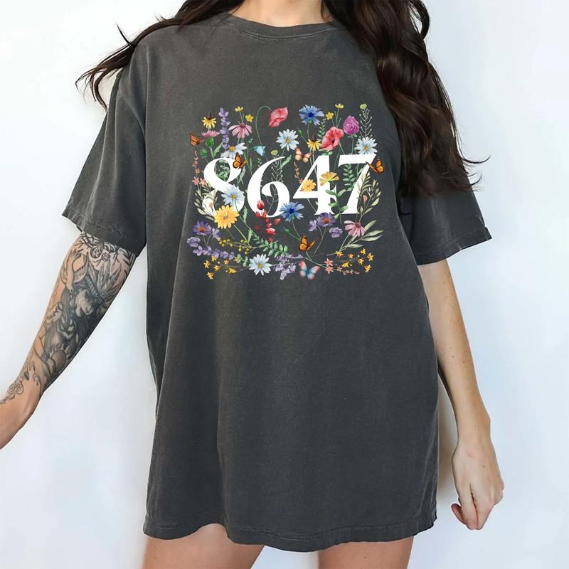 Subtle 8647 Comfort Colors Shirt, Subtle FDT T-shirt, Sarcastic Wildflower Graphic Tee, Sarcastic Women Clothing, Anti MAGA Outfits, Womenswear
