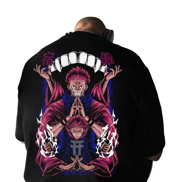 Sukuna Tshirt, Jujutsu Kai-sen Anime TShirt, Best Anime Hoodie, Gift For Anime Lovers, Gift For Him, Gift For Her Cotton Menswear Top Sweatshirts