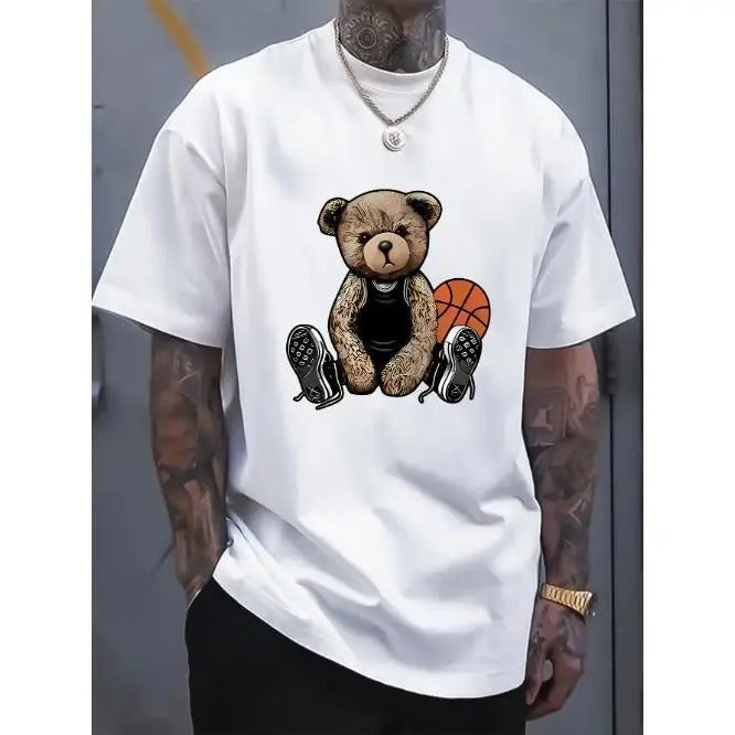 Summer Essential Tees - Men's Casual Short Sleeve Print T-Shirt for Warm Weather - Breathable, Soft, and Comfortable Fashion Apparel Made in USA
