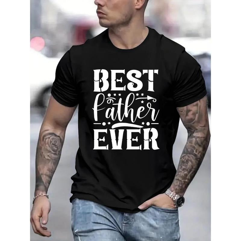 Fathers Day Tribute Tee - Premium Cotton Blend, Short Sleeve Round Neck T-Shirt - Lightweight, Breathable, Comfy & Stylish - Perfect for Spring/Summer, Holidays, and Casual Wear - A Thoughtful Gift for Dads on Fathers Day Made in USA