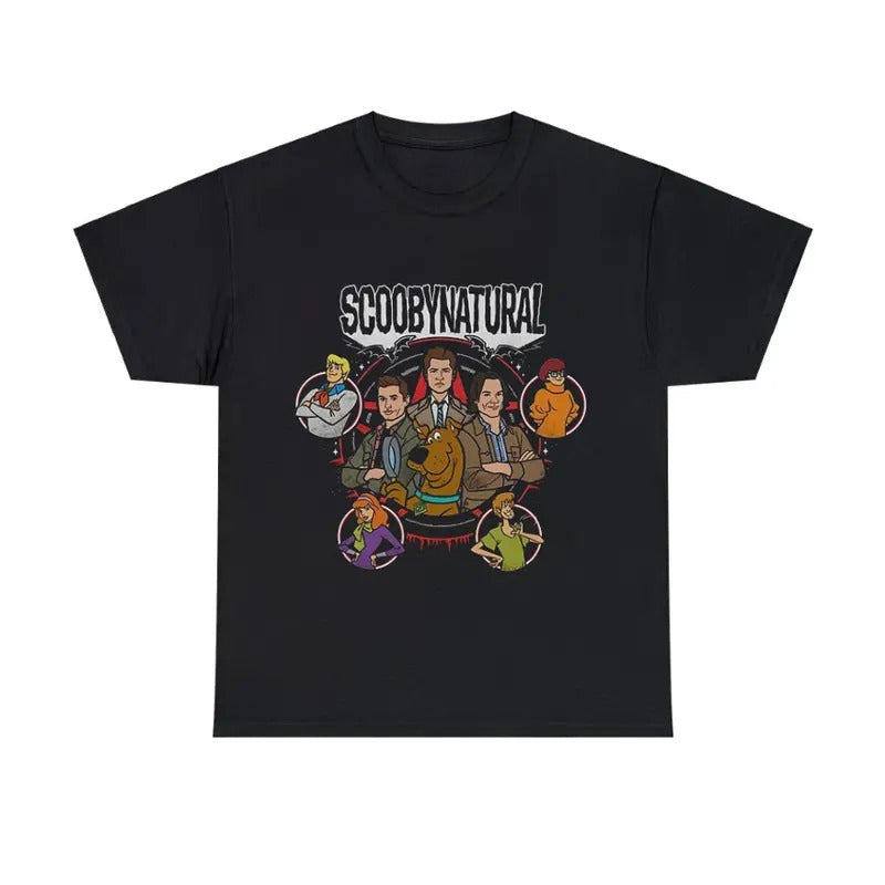 Supernatural Detective T-Shirt Cartoon Mystery Mashup Graphic Tee