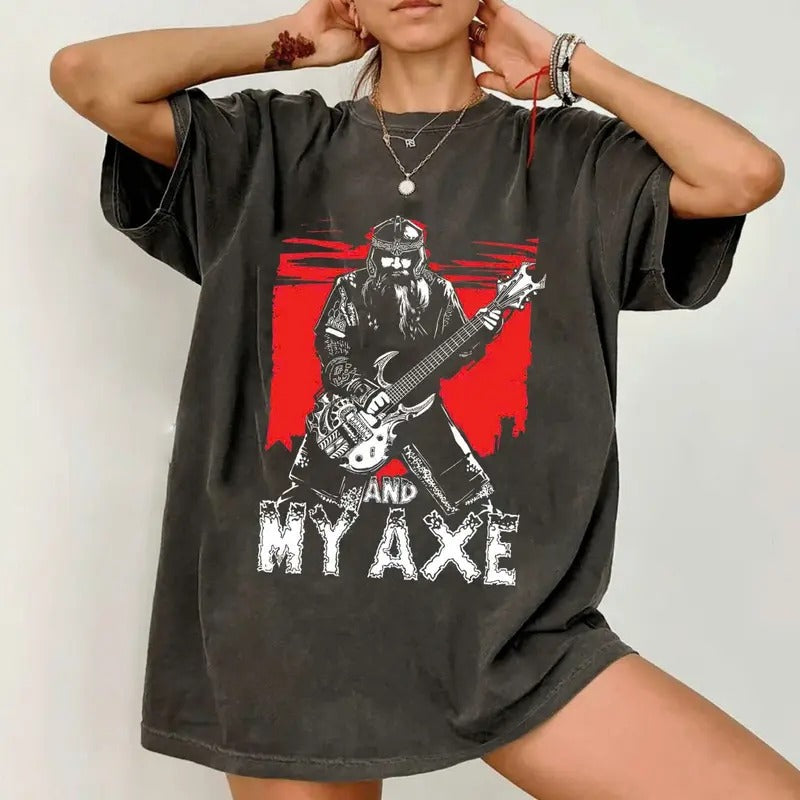 My Axe T-shirt/Sweatshirt - 100% Cotton Classic Fit 1x1 Ribbed Cuffs with Spandex Eco-Friendly Low-Impact Dyes merch boys