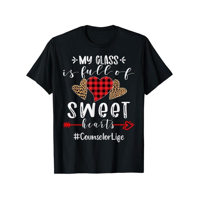 Sweet Hearts Print, Men's Trendy Comfy T-shirt, Casual Slightly Stretch Breathable Long Sleeve Top for Outdoor made in usa
