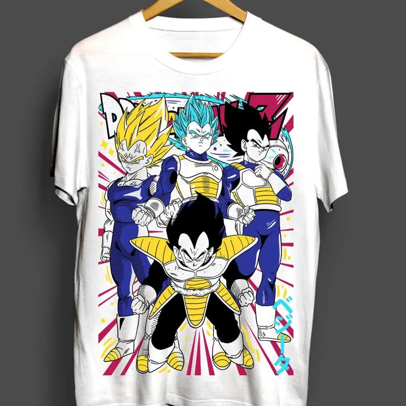 T-Shirt Dragon Ball Z Vegeta Son Goku Anime Son Goku,Gohan,Goten,Trunks All Size