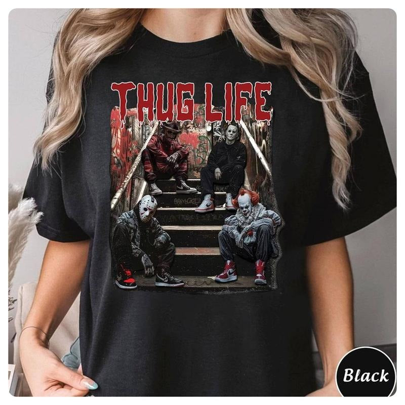 T Shirt, Halloween , Halloween Characters, Movie Shirts, Michael Myers, Jason Voorhees, Chucky, Freddy