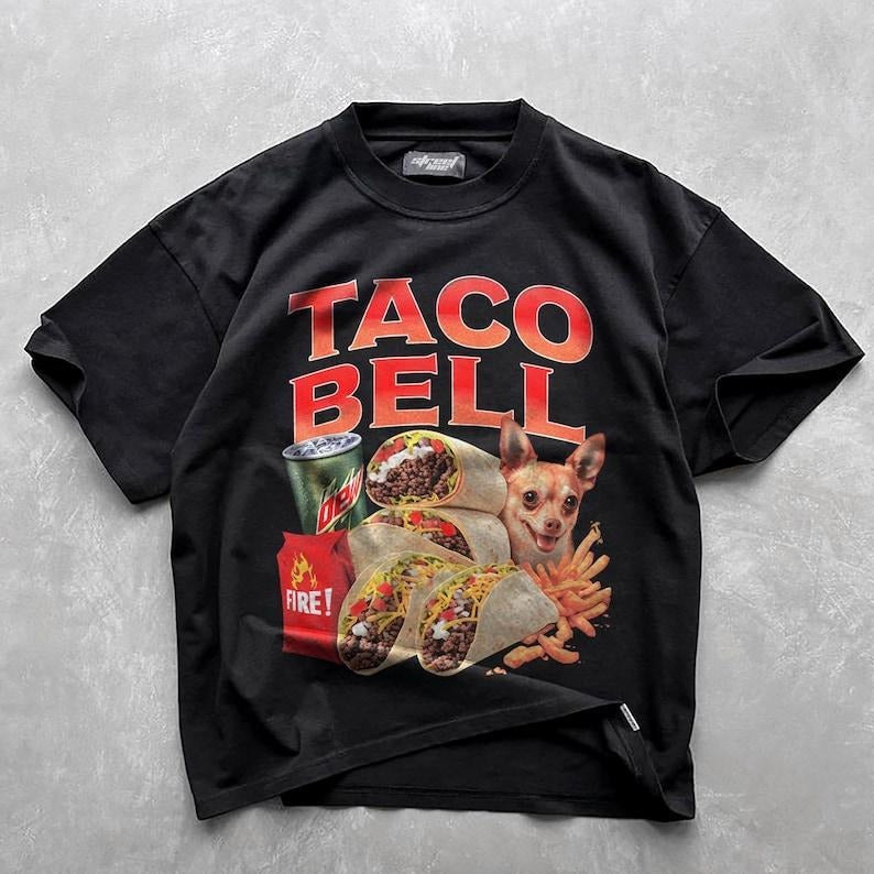 Taco Bell 90's Bootleg T-Shirt, Funny Gifts, Funny Dumb Tee, Meme Shirt, Menswear Womenswear Streetwear, Graphic Movie Shirt