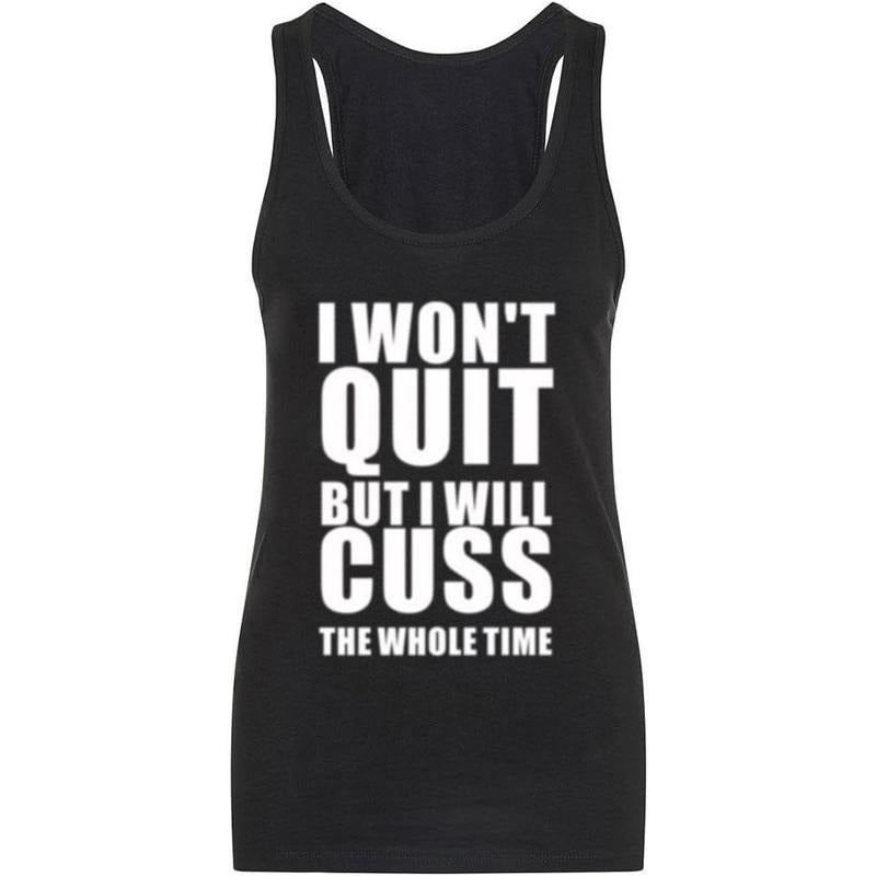 Tank Tops for Women-Womens Funny Saying Fitness Workout Racerback Tank Tops Sleeveless Shirts Made in USAstyle{n002}4