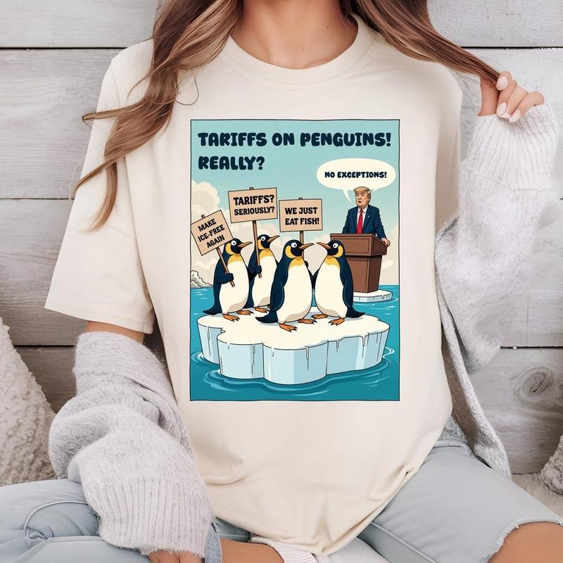 Tariffs on Penguins Heard Island Funny Trump Shirt, Penguins Resist Shirt