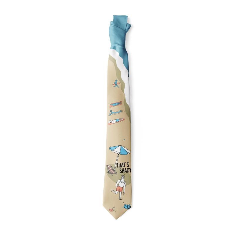 That's Shady Necktie Funny Neckties for Men Nerdy Tie Mens Novelty Neckties Funny Ties
