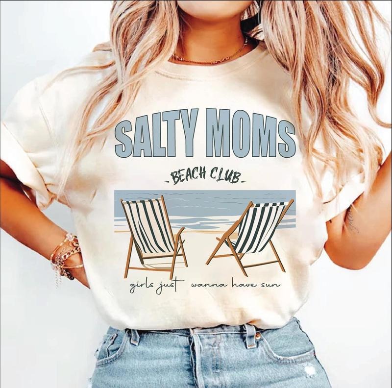 The Beach Club Shirt Trendy Summer Aesthetic Beach Shirt Retro Beach Girl Funny Sarcastic Mom Mother's Day 6