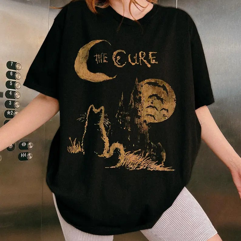 The Cure vintage unisex limited t-shirt, The Cure 90s retro t-shirt, The cure cat funny shirt