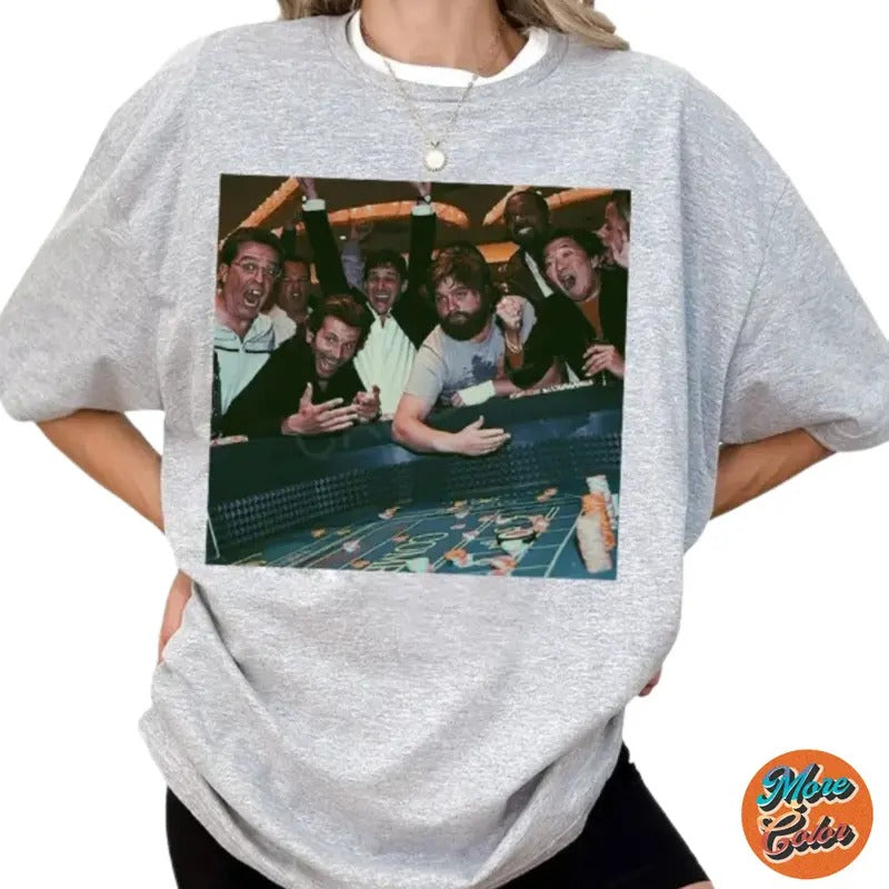 The Hangover Blackjack Scene Graphic Shirts, Cotton Unisex T-Shirt, Crew Neck, Size S- 3XL, Menswear Top, Womenswear Top Underwear Streetwear