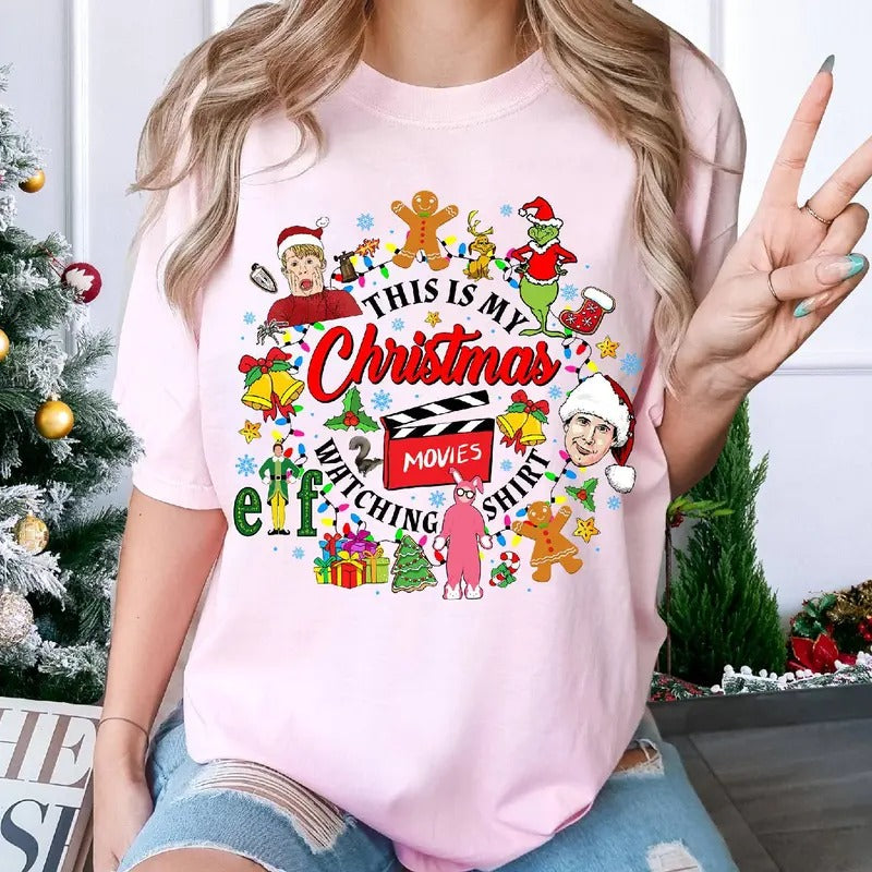 This Is My Christmas Watching Shirt, Christmas Movie Shirt, Christmas Friends Sweatshirt, Christmas Movies Tshirt