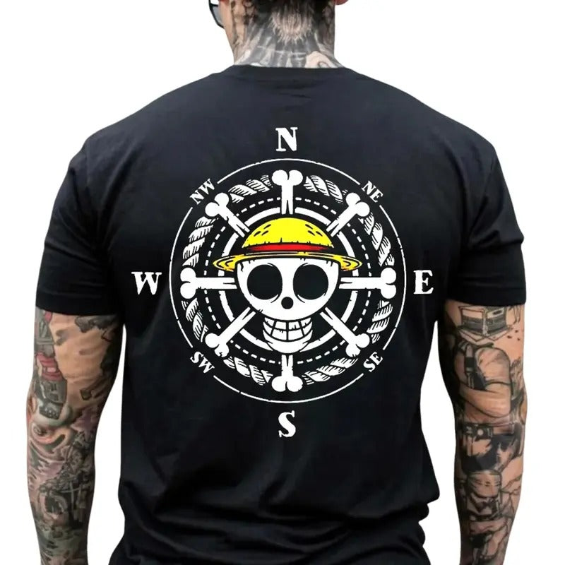 Thousand Sunny The Rudder Black Tee, Thousand Sunny Shirt, Thousand Sunny Merch, The Rudder Shirt, One piece Shirt, Thousand Sunny The Rudde Shirt, Gift For Fan, Anime Grusaaphic Shirt, Trendy Shirt Menswear Top Underwear Streetwear Tshirt Tropical