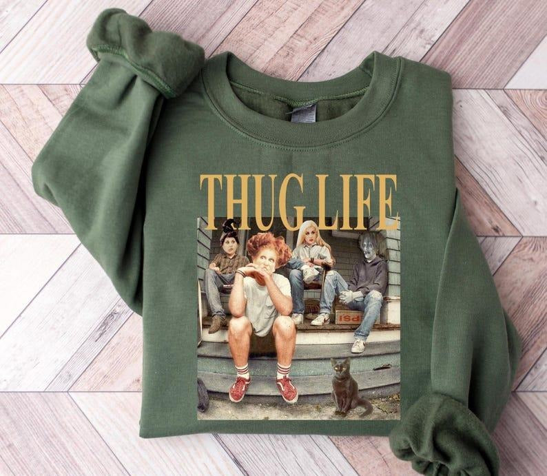 Thug Life Bad Witches Shirt, Hocus Pocus Halloween Shirt, Sanderson Sisters Shirt, Retro Witches Movie Tee, Halloween Character Shirt style 03