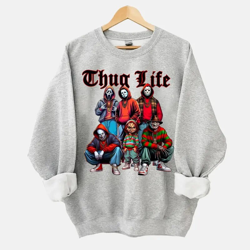 Thug Life Horror Movie Shirt, Friends Horror Characters Shirt, Horror Movie Killers Shirt, Scary Shirt, Halloween Shirt, Friend Horror Shirt style 03