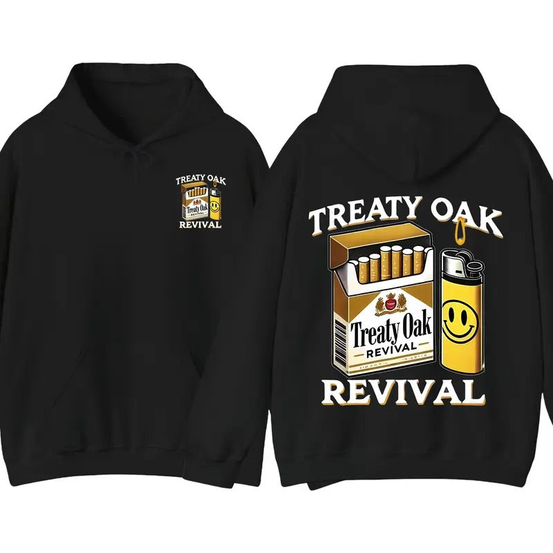 Treaty Oak Revival Cigarette Pack Hoodie, Crazy Music Pullover Hoodie, Graphic Hoodie, Gift for Fan