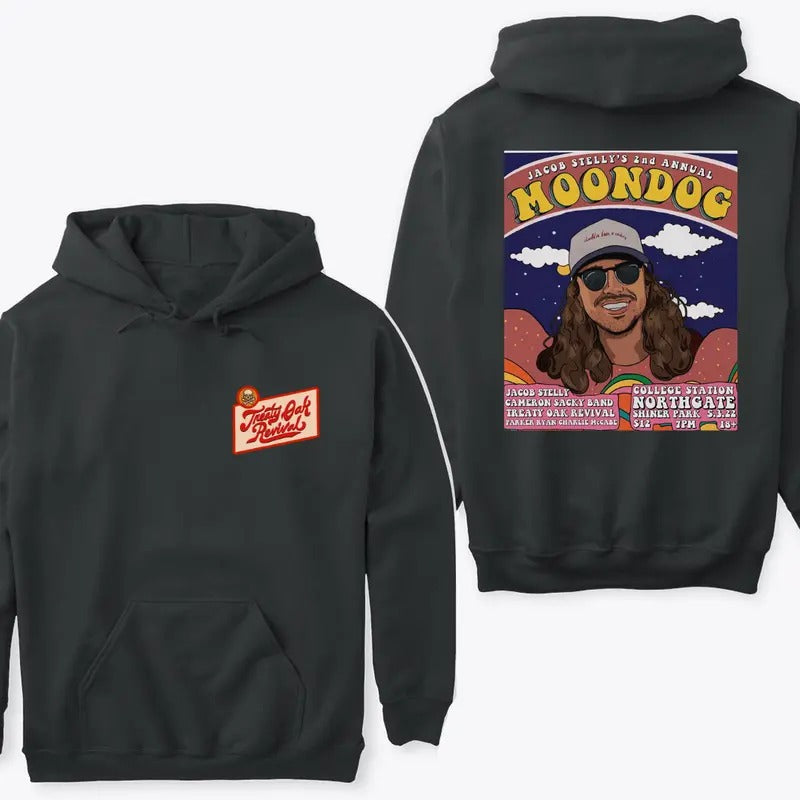 Treaty Oak Revival Moondog Hoodie Sweatshirt Tshirt, Featuring a Stylish Graphic Design for Music Fans