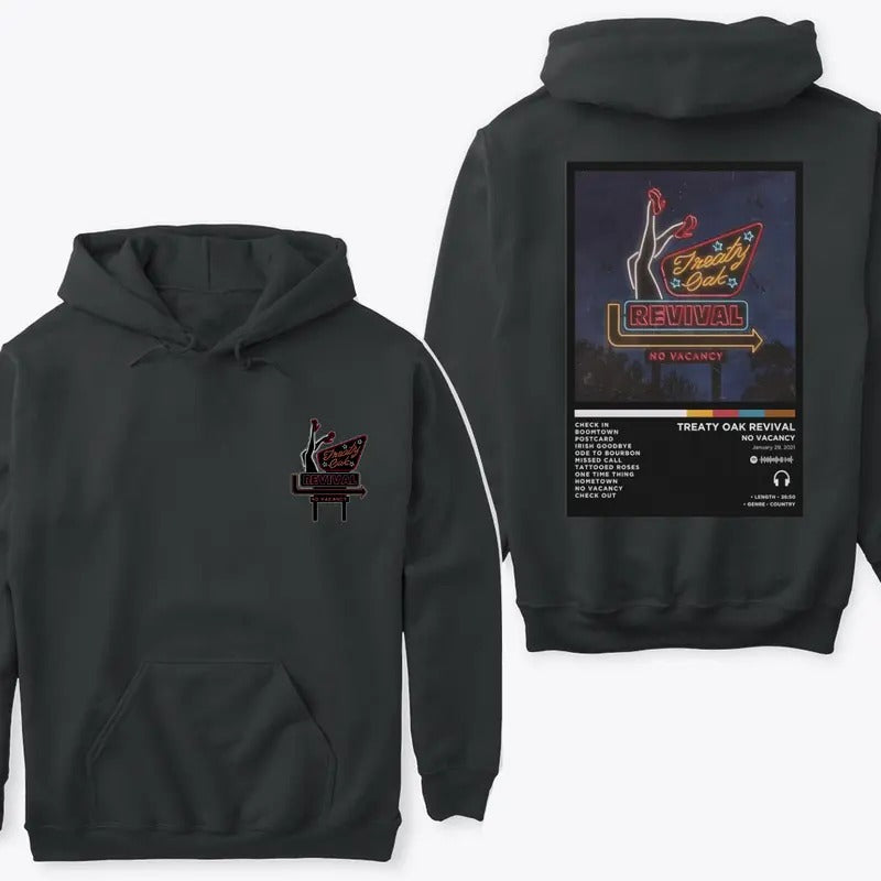 Treaty Oak Revival Neon Sea Hoodie Capturing the Vibrant Nightlife Spirit Perfect for Casual and Cozy Outings