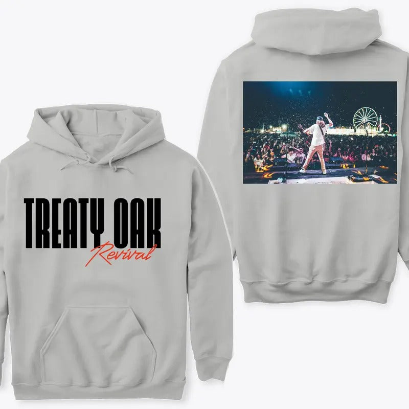Treaty Oak Revival On Stage Hoodie Sweatshirt T shirt, Featuring a Stylish Graphic Design for Music Fans