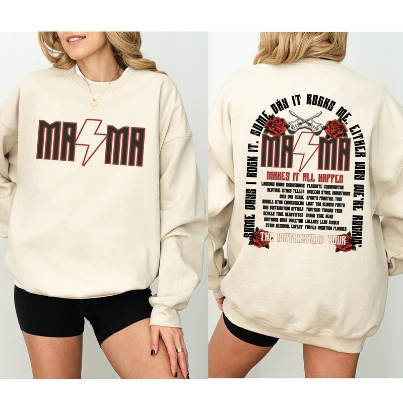 Trendy Mama Rock Shirt Sweatshirt Hoodie, Mama Tour Shirt, Funny Motherhood Shirt, Mothers Day Gift, Cool Trendy Mom Gifts,