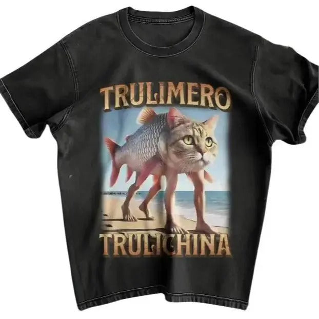 Trulimero Trulichina Funny Meme Shirt, Cat-fish Shirt, Italian Brainrot Animals Tshirt, Gift For Friend