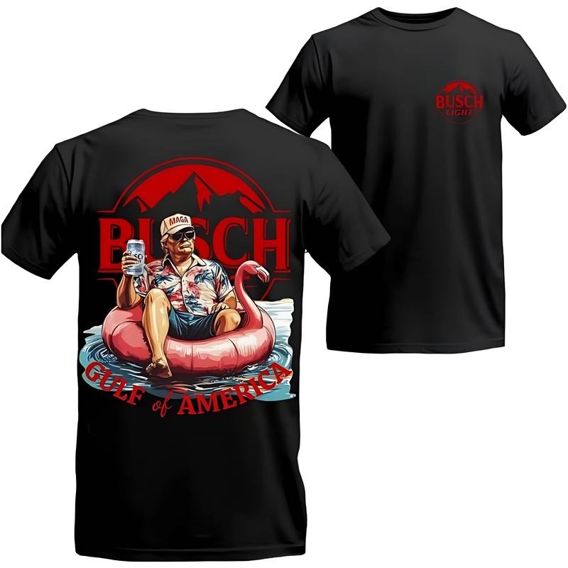 Trump Busch Light Gulf Of America T-shirt, MAGA Trump 45th 47th Hoodie, vintage Tee, Beer Drinking SHirt, Patriotic SUmmer Beach SHirt