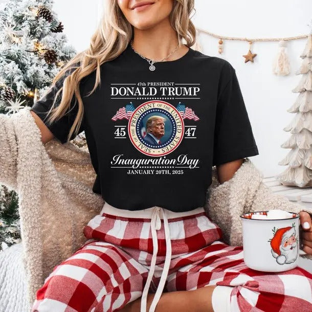 Trump Inauguration Day T-Shirt, Classic Retro Graphic Unisex Tee Gift For Men and Women
