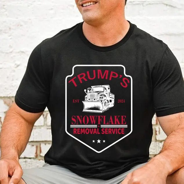 Trump's Snowflake Removal Service 2024 Shirt, DryBlend Unisex Genx TShirt, Funny Shirt, Trum Shirts, For Men, For Women