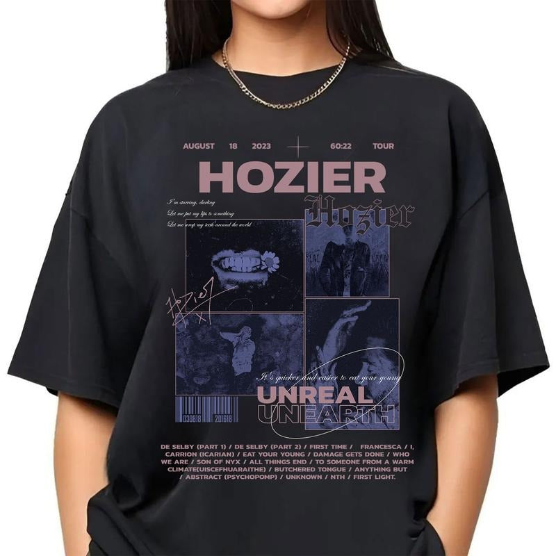 UnReal UnEarth gift fans Hozier Music , Hozier Unisex Gift Bootleg Hozier album tshirt, Hozier Shirt,Hozier Gift for men women unisex tshirt