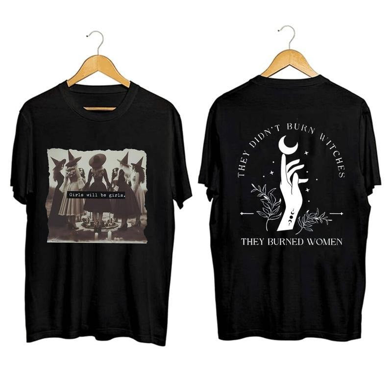 Unisex Classic T-Shirt Feminist Witch They Didn't Burn Witches They Burned Women. Cotton