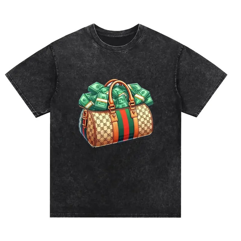 Unisex Vintage Wash Pattern T-Shirts, Fashion Cartoon Prints, Men's and Women's Loose Casual Summer T-Shirts, Fashion Cartoon T-Shirts! , vintage washed streetwear cool, comfortable and stylish