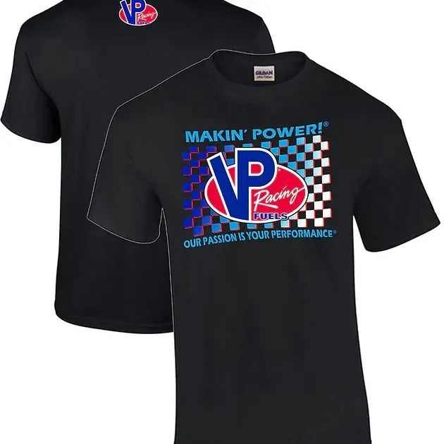 VP Racing Retro Flag T-Shirt - Vintage Hot Rod Muscle Car Graphic Tee for Car Enthusiasts Men's Cotton Tee - Old School Tee Gift - Tshirt, Top Menswear Streetwear Tropical Crewneck Shortsleeve Casual