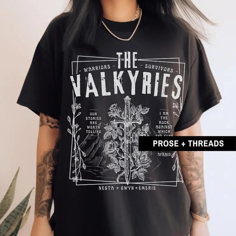 Valkyrie shirt NestaAcotar Merch Cassian SJM merch Booktok Merch Lady Death ACOSF, throne of glass