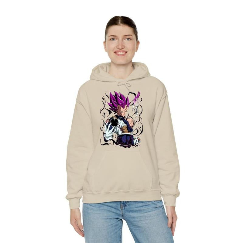 Vegeta Ultra Ego (Dragon Ball Z) Hoodie, Dragon Ball Super Anime Sweatshirt, Cool Colors, Brighten Up Your Look, Soft Feel