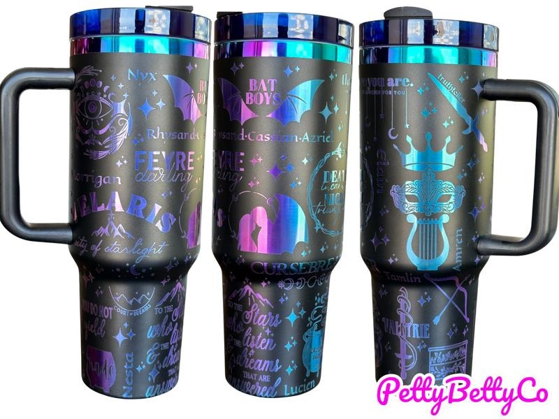 Velaris City of Starlight Holographic Tumbler | Feyre Darling | Fantasy Book Lover Gift | ACOTAR Inspired | 30oz Laser-Engraved Insulated Mug Drinkware Flasks