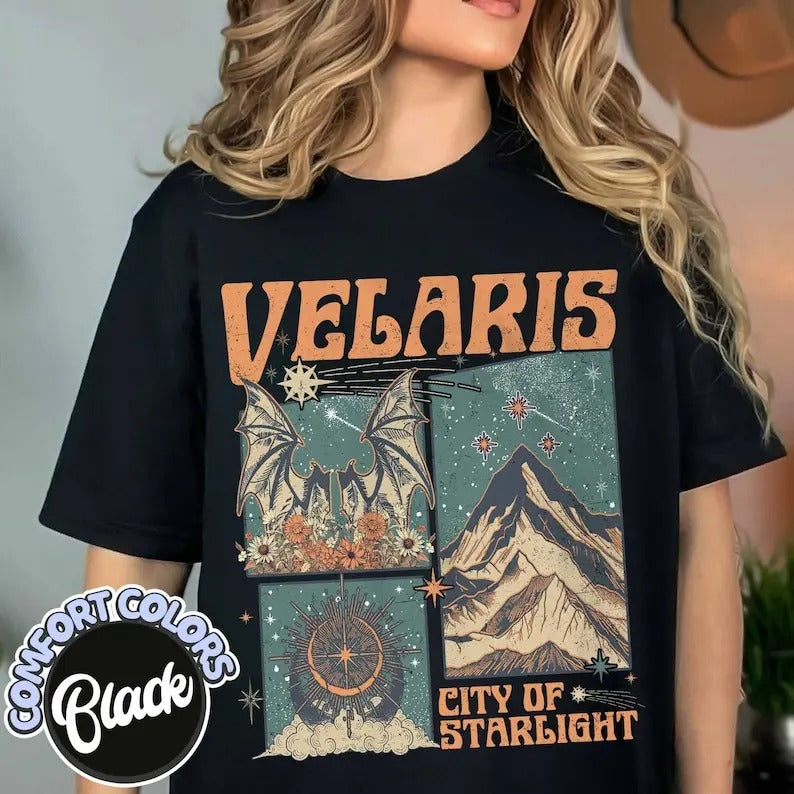 Velaris City of Starlight Shirt, the Night Court Shirt, Bookworm Shirt, Court of Thorns and Roses, acotar merch, throne of glass