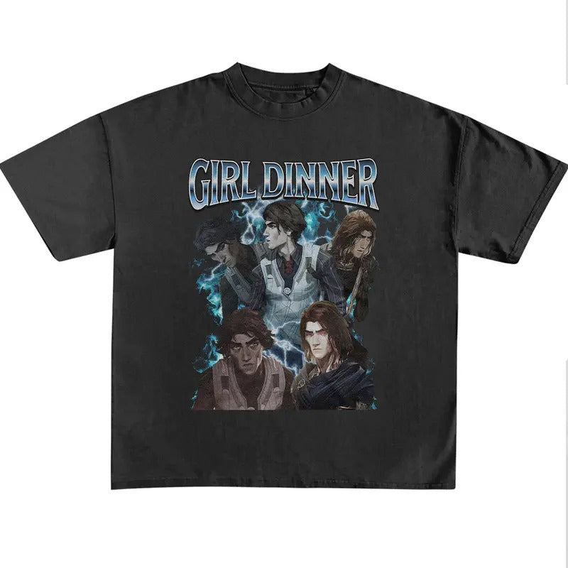 Viktor Girl Dinner Unisex Graphic Vintage Shirt, Girl Dinner Tee, Viktor Arcane Shirt, Unisex Vintage Streetwear League Of Legends Shirt, Anime Apparel