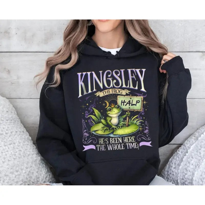 Villain Assistant Shirt For Fan, Kingsley The Frog Halp T Shirt, Villain Lover Hoodie, Funny Gift For Romantasy Book Lover Sweatshirt, Unisex Sweater Pullover Tee
