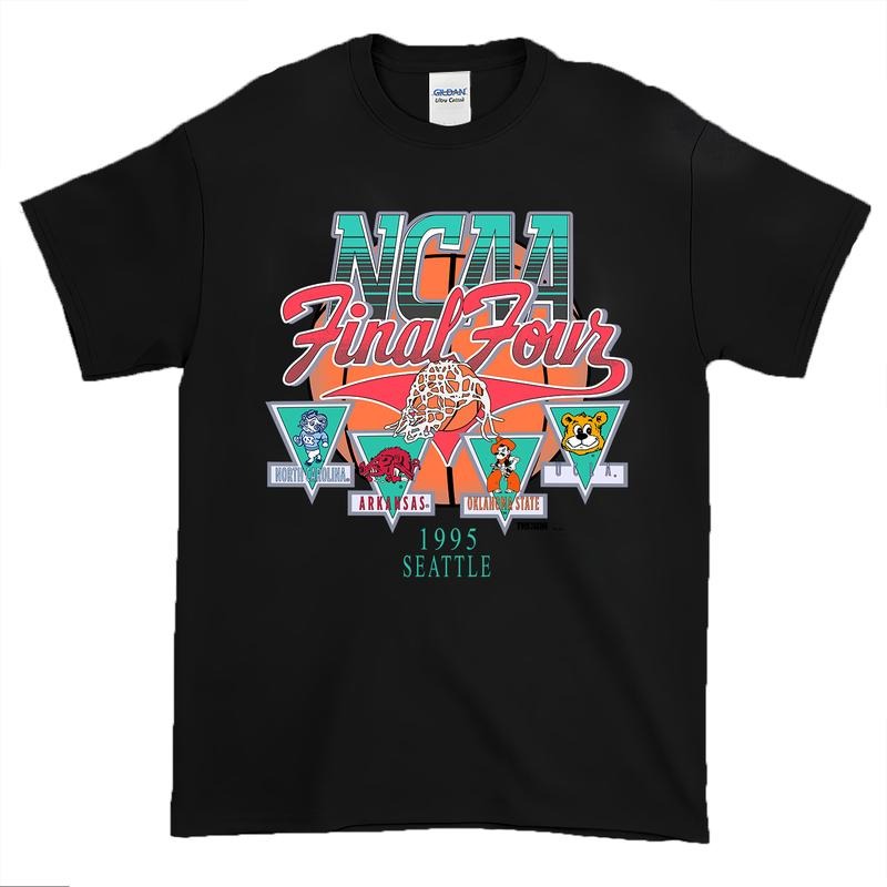 Vintage 1995 Rare NCAA Final Four Official Game Tee, Vintage graphic tee Classic Cotton Menswear Top Hoodie Embroidered Shirt