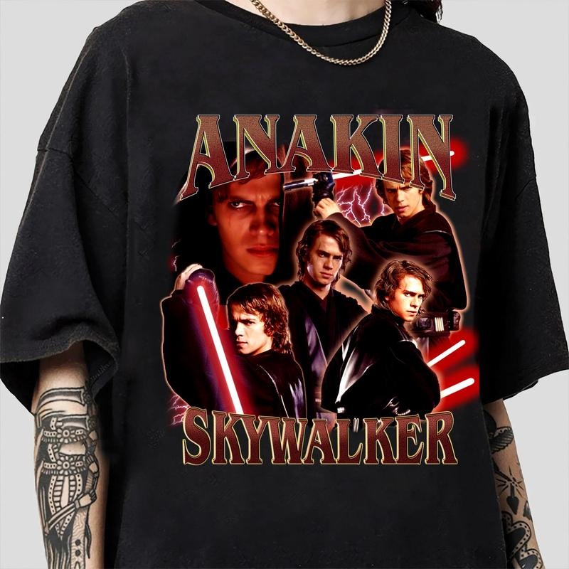 Vintage 90' Anakin Skywalker T-Shirt, Anakin Skywalker Classic Vintage T-Shirt, Anakin Skywalker Tee Fabric Menswear