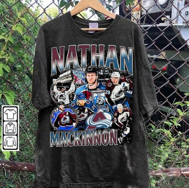 Vintage 90s Graphic Style Nathan MacKinnon T-shirt - Nathan MacKinnon T-shirt - Retro American Ice Hockey Tee For Man and Woman Unisex T-shirt, Gift For Fan