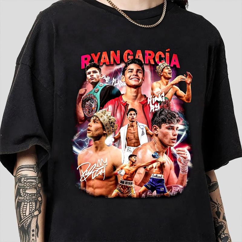 Vintage 90s Graphic Style Ryan Garcia T-shirt - Ryan Garcia T-shirt - American Professional Boxer Tee For Man and Woman Unisex T-shirt-1, Gift For Fan Classic Fabric