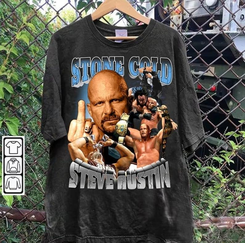 Vintage 90s Graphic Style Steve Austin TT-shirt - Steve Austin T-shirt - American Professional Wrestler Tee For Man and Woman Unisex T-shirt, Gift For Fan