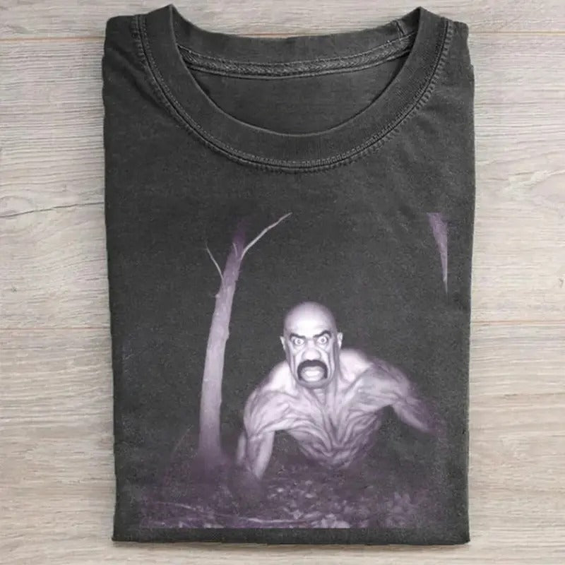 Vintage Angry Steve Harvey In The Woods Graphic Tee - Funny TV Show Graphic Tee for Men - Menswear, Top